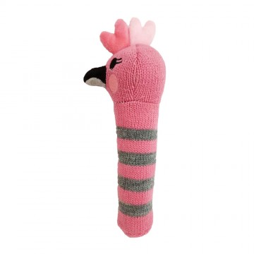 Knit Hand Rattle | Pink Galah